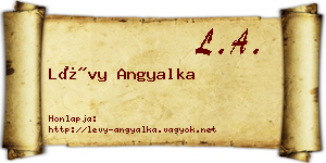 Lévy Angyalka névjegykártya